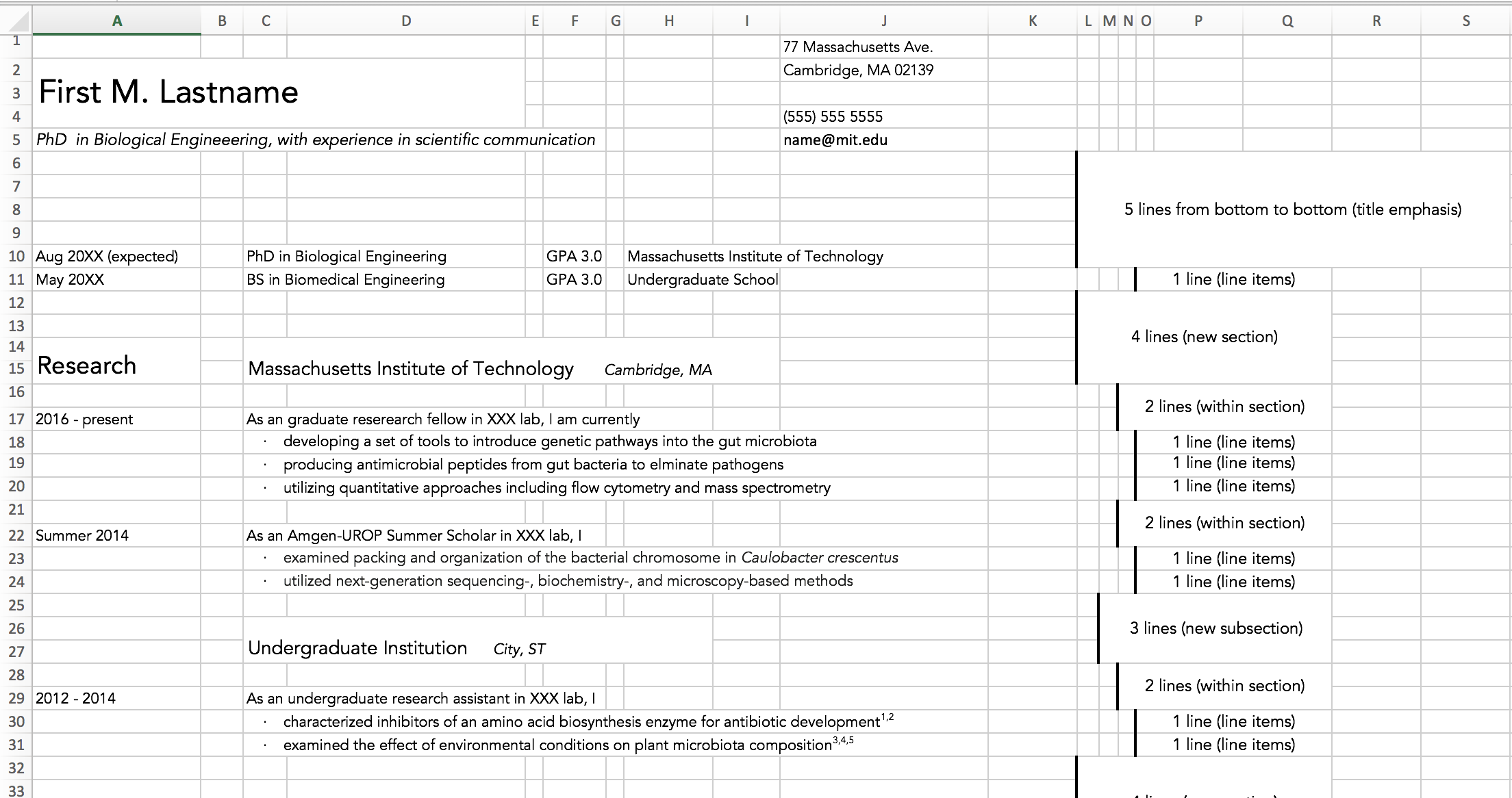 Resumes and CVs in Word, Excel, and LateX | CV_Resources